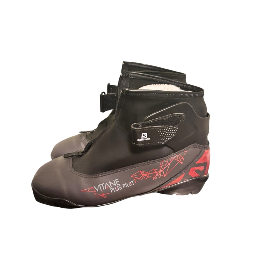 Salomon Vitane Plus Pilot Nordic Black Women’s 8.5 Cross Country Ski Boots Sf20 - Picture 2 of 6